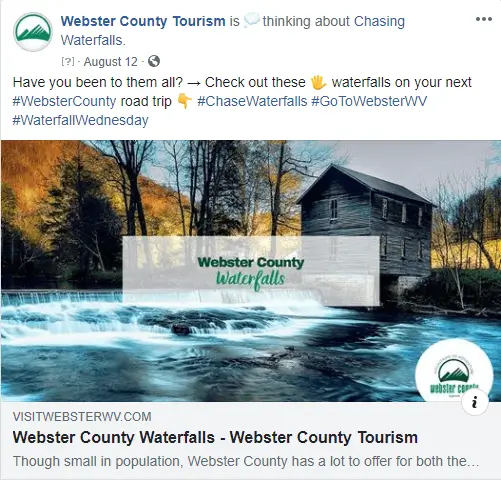 Webster County Tourism Social Post