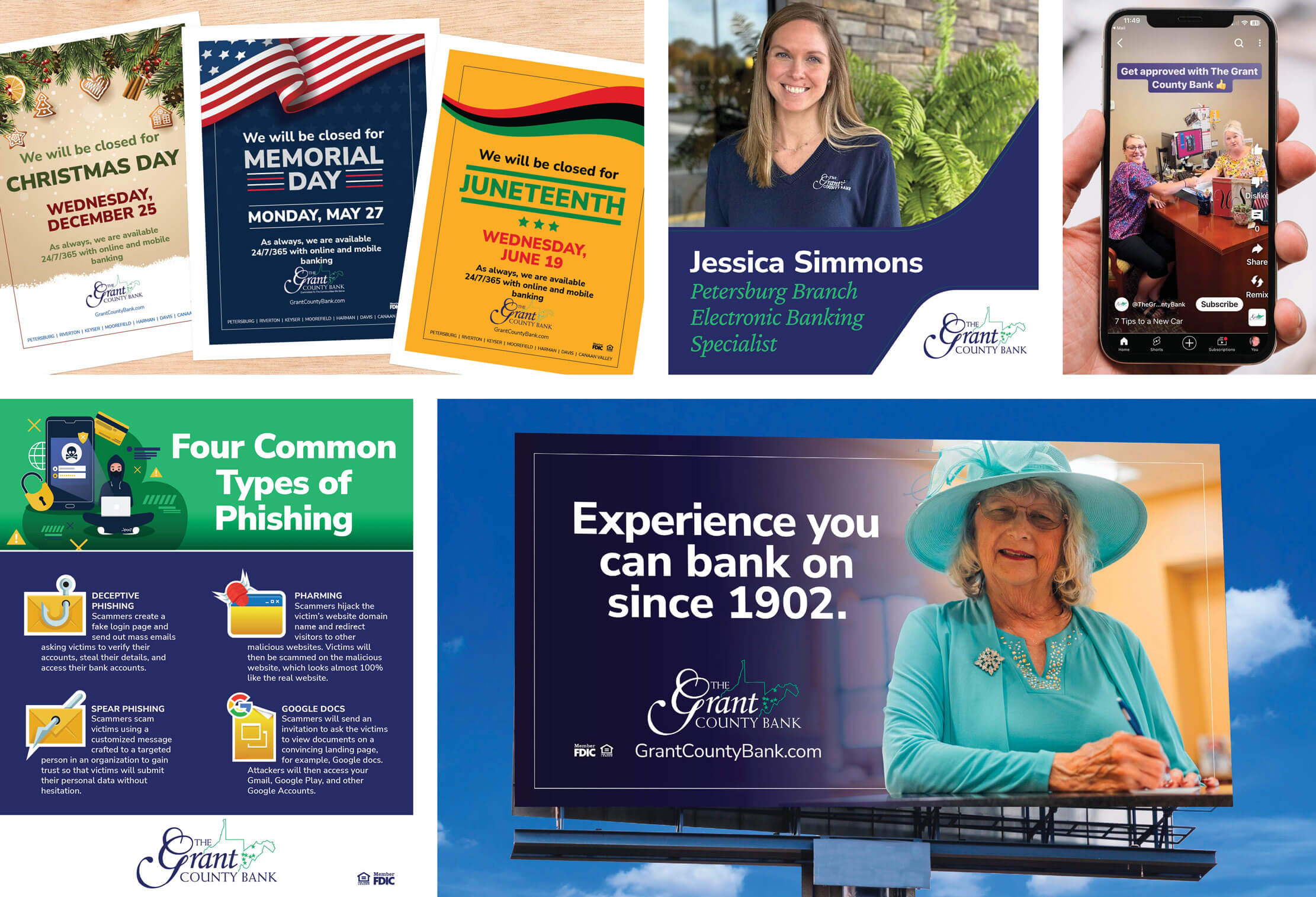 Grant County Bank Marketing Collateral